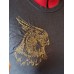 T-Shirt mit Stickmotiv "Nymphensittichkopf in Gelb/Gold-Tönen, skizziert" - Gr. XXL
